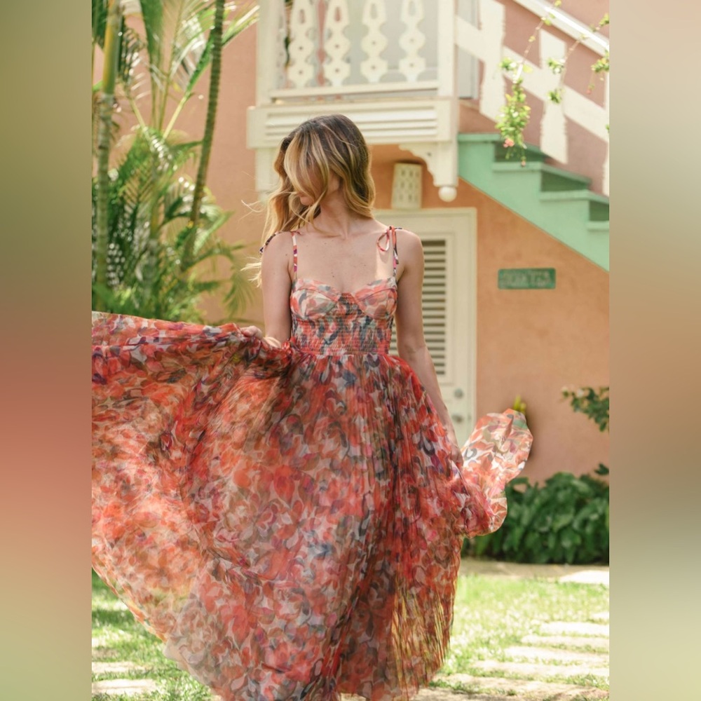 Hutch Floral Dress with Tie Straps - Picture 3 of 12
